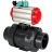 Кран шаровой BV4242E-FP-GRM-ISO Дн20 Ру10 полнопроходной, корпус - НПВХ, шар - НПВХ, уплотнение - EPDM, с пневмоприводом PA-SA-052, пневмораспределителем 4M310-08 DC24V и магнитным переключателем ALS200D в Омске