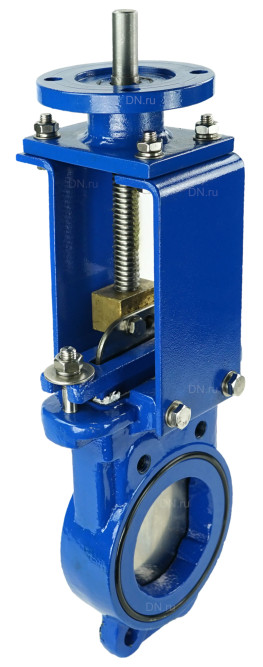 Задвижка шиберная GVKN1331N-2W-Fb-ISO Ду100 Ру16 двусторонняя, межфланцевая, шпиндель - невыдвижной, корпус - чугун GGG40, шибер - нержавеющая сталь 304, уплотнение - NBR, с ISO-фланцем и голым штоком, круглый шток 18, F10 в Омске
