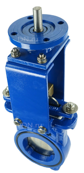 Задвижка шиберная GVKN1331N-2W-Fb-ISO Ду100 Ру16 двусторонняя, межфланцевая, шпиндель - невыдвижной, корпус - чугун GGG40, шибер - нержавеющая сталь 304, уплотнение - NBR, с ISO-фланцем и голым штоком, круглый шток 18, F10 в Омске