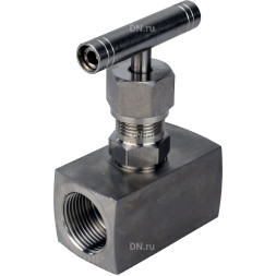 Клапан игольчатый VN3232M-T-Ht 1/4″ Ду8 Ру400 резьбовой, корпус - нержавеющая сталь 316, уплотнение - металл, с Т-образной рукояткой