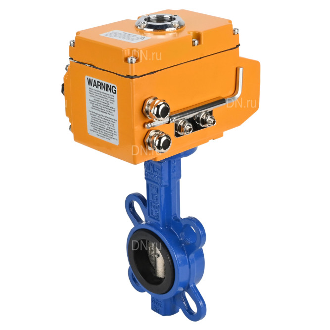Затвор дисковый поворотный WBV1432N-2W-Fb-H Ду300 Ру16, корпус - чугун GGG50, диск - нержавеющая сталь 316L, уплотнение - NBR, с электроприводом QT-N-060EM-1-24VAC-У1 в Омске