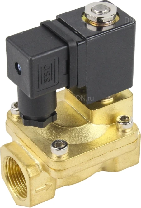 Клапан электромагнитный VS400-NT-NC-220VAC 3/4″ Ду20 Ру16, соленоидный двухходовой, корпус - латунь, уплотнение - NBR, резьбовой, нормально-закрытый, пилотный, катушка - 220В в Омске