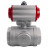 Кран шаровой BV3232P(4pc)-SP-3WL-T-ISO-H Ду20 Ру63 стандартнопроходной L-тип, трехходовой, нержавеющая сталь SS316, внутренняя резьба, уплотнение - PTFE, с пн.приводом PA-SA-052 c пн.распределителем 4M310-08 AC220V в Омске