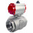 Кран шаровой BV3232P(4pc)-SP-3WL-T-ISO-H Ду20 Ру63 стандартнопроходной L-тип, трехходовой, нержавеющая сталь SS316, внутренняя резьба, уплотнение - PTFE, с пн.приводом PA-SA-052 c пн.распределителем 4M310-08 AC220V в Омске