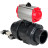 Кран шаровой BV4242E-FP-GRM-ISO Дн40 Ру10 полнопроходной, корпус - НПВХ, шар - НПВХ, уплотнение - EPDM, с пневмоприводом PA-SA-065 и пневмораспределителем 4V320-08 AC220V в Омске