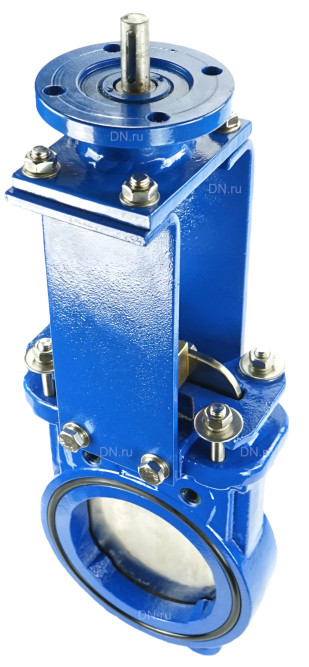 Задвижка шиберная GVKN1331N-2W-Fb-ISO Ду150 Ру16 двусторонняя, межфланцевая, шпиндель - невыдвижной, корпус - чугун GGG40, шибер - нержавеющая сталь 304, уплотнение - NBR, с ISO-фланцем и голым штоком, круглый шток 18, F10 в Омске