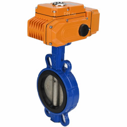 Затвор дисковый поворотный WBV1413E-2W-Fb-H Ду200 Ру16, корпус - чугун GGG50, диск - чугун GGG40, уплотнение - EPDM, с электроприводом QT-N-030EM-B1-220VAC-У1 DAR 220В (0-10В)