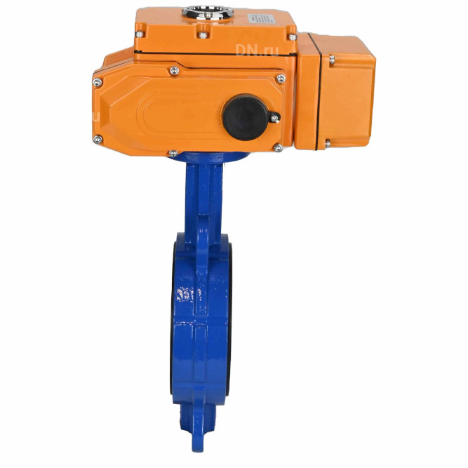 Затвор дисковый поворотный WBV1413E-2W-Fb-H Ду200 Ру16, корпус - чугун GGG50, диск - чугун GGG40, уплотнение - EPDM, с электроприводом QT-N-030EM-B1-220VAC-У1 DAR 220В (0-10В) в Омске