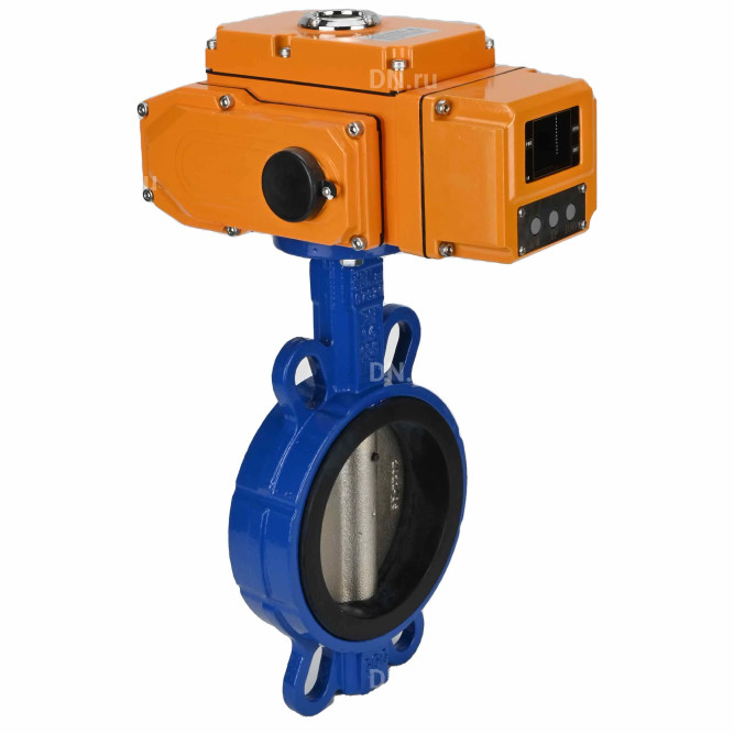 Затвор дисковый поворотный WBV1413E-2W-Fb-H Ду200 Ру16, корпус - чугун GGG50, диск - чугун GGG40, уплотнение - EPDM, с электроприводом QT-N-030EM-B1-220VAC-У1 DAR 220В (0-10В) в Омске