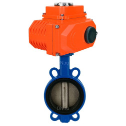 Затвор дисковый поворотный WBV1432N-2W-Fb-H Ду300 Ру16 межфланцевый, корпус - чугун GGG50, диск - нержавеющая сталь 316L, уплотнение - NBR, с 1/4-оборотным электроприводом QT-N-060EM-O1-220VAC-У1 220В HARK
