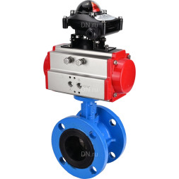 Затвор дисковый поворотный WBV1313E-2W-F-H Ду150 Ру16 фланцевый, корпус - чугун GGG40, диск - чугун GGG40, уплотнение - EPDM, с пневмоприводом PA-DA-130 и БКВ APL-210N