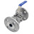 Кран шаровой BV3131P(3pc)-FP-F-H Ду50 Ру40, полнопроходной, трехсоставной, сталь 304, уплотнение - PTFE, фланцевый с рукояткой в Омске