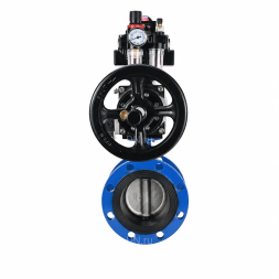 Затвор дисковый поворотный WBV1331E-2W-F-H Ду50 Ру16 фланцевый, корпус - чугун GGG40, диск - нержавеющая сталь 304, уплотнение - EPDM, с пневмоприводом PA-DA-105-1, 4M310-08 AC220V, APL-410N EX и AFC2000