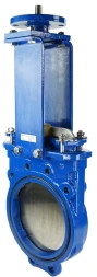 Задвижка шиберная GVKN1331N-2W-Fb-ISO Ду250 Ру16 двусторонняя, межфланцевая, шпиндель - невыдвижной, корпус - чугун GGG40, шибер - нержавеющая сталь 304, уплотнение - NBR, с ISO-фланцем и голым штоком, круглый шток 22, F14