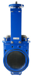 Задвижка шиберная GVKN1331N-2W-Fb-ISO Ду250 Ру16 двусторонняя, межфланцевая, шпиндель - невыдвижной, корпус - чугун GGG40, шибер - нержавеющая сталь 304, уплотнение - NBR, с ISO-фланцем и голым штоком, круглый шток 22, F14