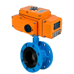 Затвор дисковый поворотный WBV1331E-2W-F-H Ду50 Ру16 фланцевый, корпус - чугун GGG40, диск - нержавеющая сталь 304, уплотнение - EPDM, с четвертьоборотным электроприводом QT-N-015EM-B1-220VAC-У1 (0-10В) HARK