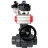 Кран шаровой BV4242E-FP-GRM-ISO Дн100 Ру10 полнопроходной, корпус - НПВХ, шар - НПВХ, уплотнение - EPDM, с пневмоприводом PA-DA-065, пневмораспределителем 4V320-10 AC220V, ручным дублером MON1-250-T26-ISO, БКВ APL-410N EX и БПВ AFC2000 в Омске