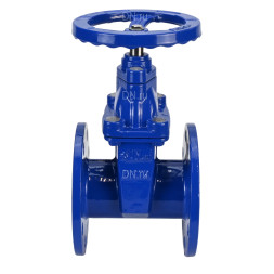 Задвижка клиновая 30ч39р (аналог МЗВ) GVWN1414E-2W-F-S blue Ду40 Ру10/16 фланцевая, корпус - чугун GGG50, уплотнение - EPDM, со штурвалом и невыдвижным штоком, цвет - синий