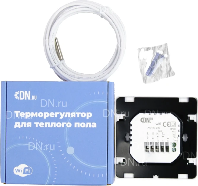 Терморегулятор для теплого пола T1-5SM-WF электронный программируемый с функцией Wi-Fi цвет серый в Омске