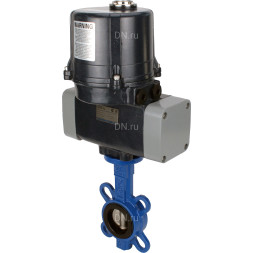 Затвор дисковый поворотный WBV1413E-2W-Fb-H Ду125 Ру16 межфланцевый, корпус - чугун GGG50, диск - чугун GGG40, уплотнение - EPDM, с электроприводом четвертьоборотным QTSA-N-014EM-O0-220VAC с пружинным возвратом
