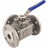 Кран шаровой BV3232P(4pc)-FP-3WT-F-ISO-H Ду40 Ру16 полнопроходной трехходовой, нержавеющая сталь SS316, фланцевый, уплотнение - PTFE, ISO-фланец F05/F07 квадрат 14х14, с рукояткой в Омске