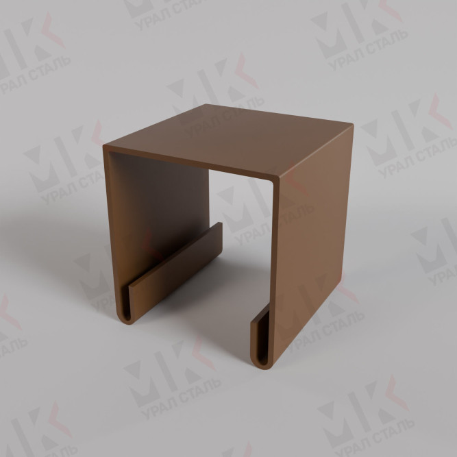 Планка стойки забора 30х40х3000 мм DarkBrown Темно-коричневый 0,5 мм в Омске