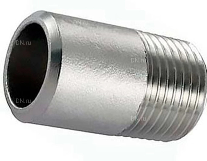 Ниппель Н-304-W-НР 3/8″ Ду10 Ру20, корпус - нержавеющая сталь AISI 304, присоединение - под приварку/наружная резьба, тип резьбы - BSPT в Омске