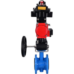 Затвор дисковый поворотный WBV1313E-2W-F-H Ду50 Ру16 фланцевый, корпус - чугун GGG40, диск - чугун GGG40, EPDM, с пневмоприводом PA-DA-105, пневмораспределителем 4M310-08 DC24V, БКВ APL-410N EX, ручным дублером MON1-250-T26-ISO и БПВ AFC2000