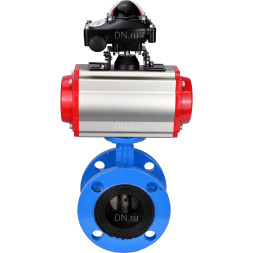 Затвор дисковый поворотный WBV1313E-2W-F-H Ду65 Ру16 фланцевый, корпус - чугун GGG40, диск - чугун GGG40, уплотнение - EPDM, с пневмоприводом PA-DA-105 и БКВ APL-210N