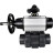 Кран шаровой BV4242E-FP-GRM-ISO Дн25 Ру10 полнопроходной, корпус - НПВХ, шар - НПВХ, уплотнение - EPDM, с пневмоприводом PA-DA-105-1 и БКВ APL-210N в Омске