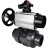 Кран шаровой BV4242E-FP-GRM-ISO Дн25 Ру10 полнопроходной, корпус - НПВХ, шар - НПВХ, уплотнение - EPDM, с пневмоприводом PA-DA-105-1 и БКВ APL-210N в Омске