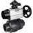 Кран шаровой BV4242E-FP-GRM-ISO Дн25 Ру10 полнопроходной, корпус - НПВХ, шар - НПВХ, уплотнение - EPDM, с пневмоприводом PA-DA-105-1 и БКВ APL-210N в Омске