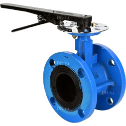 Затвор дисковый поворотный WBV1313E-2W-F-H Ду80 Ру16 фланцевый, корпус - чугун GGG40, диск - чугун GGG40, уплотнение - EPDM, с рукояткой, с ISO-фланцем F05, квадрат штока 9х9
