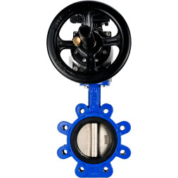 Затвор дисковый поворотный WBV1616N-2W-Fb-H Ду125 Ру16 LUG корпус - чугун QT450, диск - чугун QT450, уплотнение - NBR, с пневмоприводом PA-DA-105-1 и БКВ APL-210N