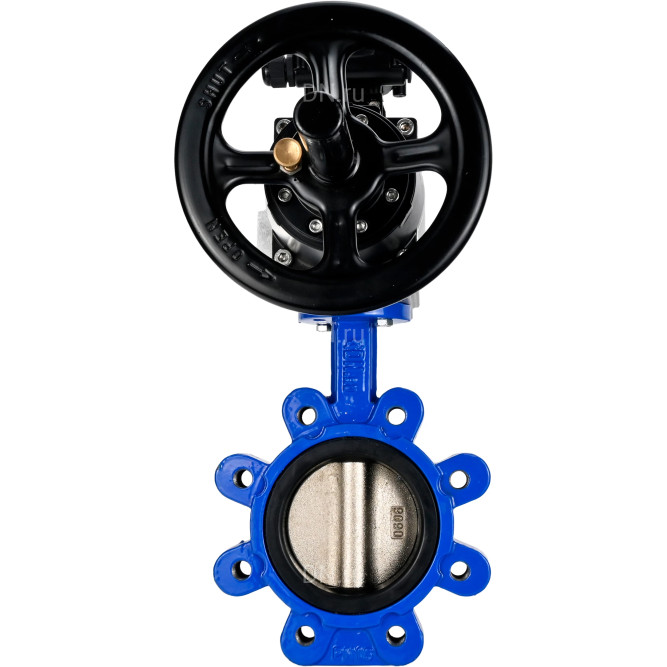 Затвор дисковый поворотный WBV1616N-2W-Fb-H Ду125 Ру16 LUG корпус - чугун QT450, диск - чугун QT450, уплотнение - NBR, с пневмоприводом PA-DA-105-1 и БКВ APL-210N в Омске
