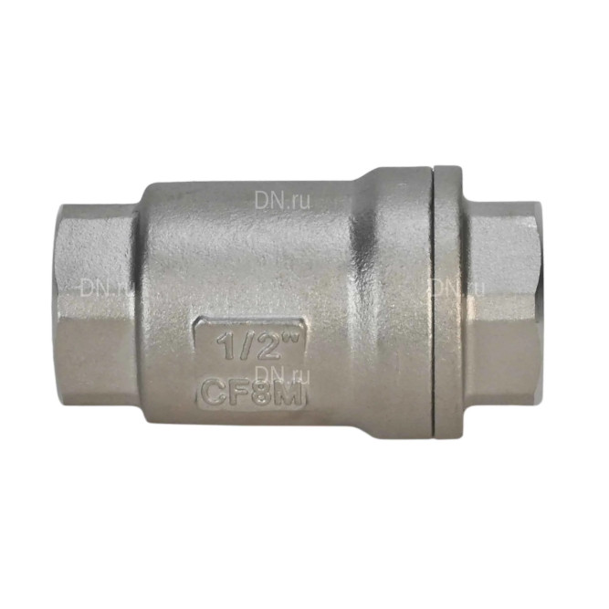 Клапан обратный VCS3232P-T 3/4″ Ду20 Ру63 резьбовой, пружинный, корпус - нержавеющая сталь 316, диск - нержавеющая сталь 316, уплотнение - металл в Омске