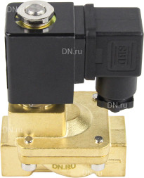 Клапан электромагнитный VS400-VT-NC-220VAC 3/8″ Ду10 Ру16, соленоидный двухходовой, корпус - латунь, уплотнение - Viton, резьбовой, нормально-закрытый, пилотный, катушка - 220В