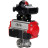 Кран шаровой BV3232P(4pc)-SP-3WL-T-ISO-H Ду20 Ру63 стандартнопроходной трехходовой L-тип, нерж. сталь SS316, внутренняя резьба, уплотнение - PTFE, пн.приводом PA-DA-052, пн.распределителем 4M310-08 DC24V и БКВ APL-210N в Омске