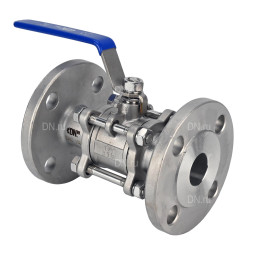 Кран шаровой BV3232P(3pc)-FP-F-H Ду15 Ру40, полнопроходной, трехсоставной, нержавеющая сталь 316, уплотнение - PTFE, фланцевый с рукояткой 9х9