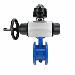 Затвор дисковый поворотный WBV1331E-2W-F-H Ду50 Ру16 фланцевый, корпус - чугун GGG40, диск - нержавеющая сталь 304, уплотнение - EPDM, с пневмоприводом PA-DA-105-1, 4M310-08 AC220V и APL-510N EX