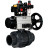 Кран шаровой BV4242E-FP-GRM-ISO Дн80 Ру10 полнопроходной, корпус - НПВХ, шар - НПВХ, уплотнение - EPDM, с пневмоприводом PA-DA-105-1, пневмораспределителем 4M310-08 DC24V, БКВ APL-410N EX и БПВ AFC2000 в Омске