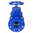 Задвижка клиновая 30ч39р (аналог МЗВ) GVWN1414E-2W-F-S blue Ду80 Ру16 фланцевая, корпус - чугун GGG50, уплотнение - EPDM, со штурвалом и невыдвижным штоком, цвет - синий в Омске