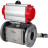 Кран шаровой BV3232P(4pc)-FP-3WL-F Ду40 Ру16 полнопроходной трехходовой, фланцевый, корпус - нержавеющая сталь SS316, с пневмоприводом PA-DA-065 двойного действия и пневмораспределителем 4V320-10 AC220V в Омске