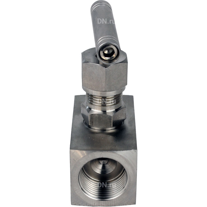Клапан игольчатый VN3232M-T-Ht 1 1/2″ Ду40 Ру400 резьбовой, корпус - нержавеющая сталь 316, уплотнение - металл, с Т-образной рукояткой в Омске