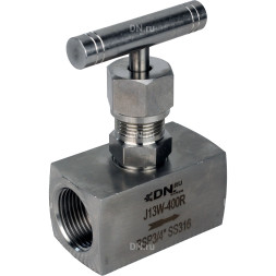 Клапан игольчатый VN3232M-T-Ht 1 1/2″ Ду40 Ру400 резьбовой, корпус - нержавеющая сталь 316, уплотнение - металл, с Т-образной рукояткой