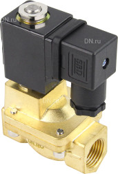 Клапан электромагнитный VS400-VT-NC-220VAC 1/2″ Ду15 Ру16, соленоидный двухходовой, корпус - латунь, уплотнение - Viton, резьбовой, нормально-закрытый, пилотный, катушка - 220В