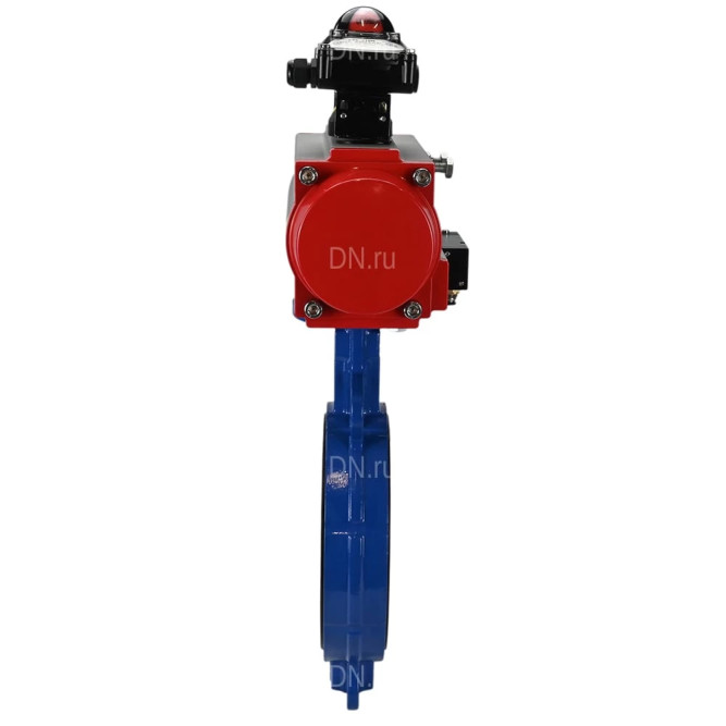 Затвор дисковый поворотный WBV1413E-2W-Fb-H Ду200 Ру16, корпус - чугун GGG50, диск - чугун GGG40, уплотнение - EPDM, с пневмоприводом PA-DA-130, пневмораспределителем 4M310-08 AC220V, БКВ APL-210N в Омске