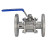 Кран шаровой BV3232P(3pc)-FP-F-H Ду20 Ру40, полнопроходной, трехсоставной, нержавеющая сталь 316, уплотнение - PTFE, фланцевый с рукояткой 9х9 в Омске