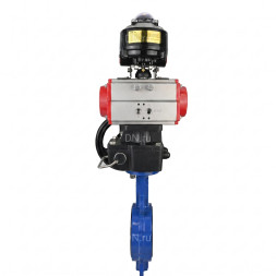 Затвор дисковый поворотный WBV1132N-2W-Fb-H Ду150 Ру16, корпус - чугун GG25, диск - нержавеющая сталь 316L, уплотнение - NBR, с пневмоприводом PA-DA-105 двойного действия, с БКВ APL-510N EX, с ручным дублером MON3-700-T38-ISO