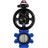 Затвор дисковый поворотный WBV1631E-2W-Fb-H Ду125 Ру16 LUG корпус - чугун QT450, диск - нержавеющая сталь 304, уплотнение - EPDM, с пневмоприводом PA-DA-105-1 и БКВ APL-210N в Омске